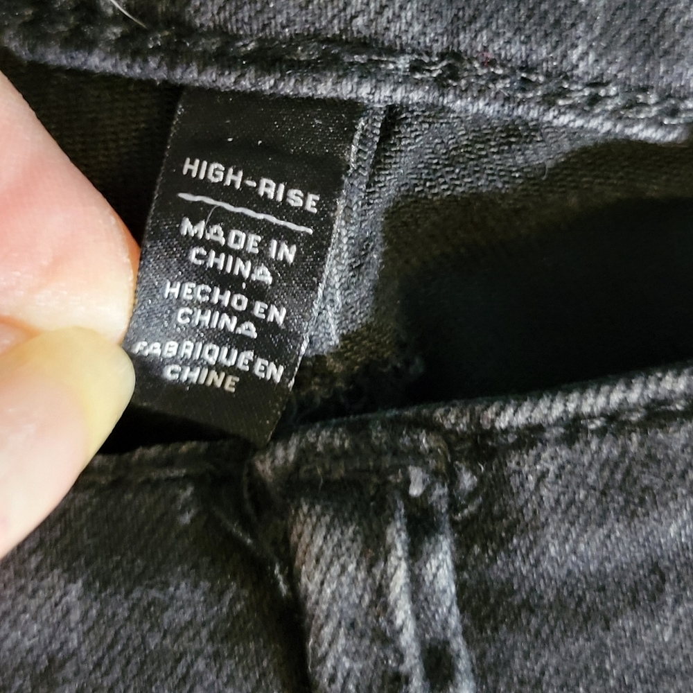 White House Black Market Distressed Black Women's Skinny Jeans Size 0 - Picture 4 of 14